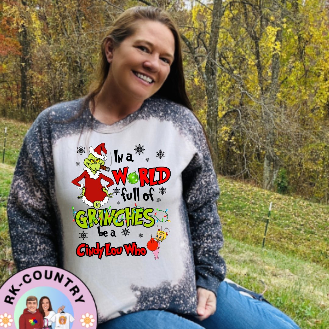 Grinch Bleached Sweatshirt Popular Trendy Pick