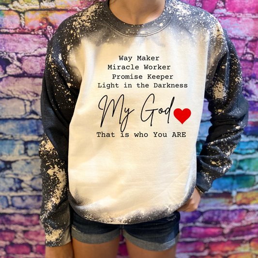 Way Maker Bleached Sweatshirt