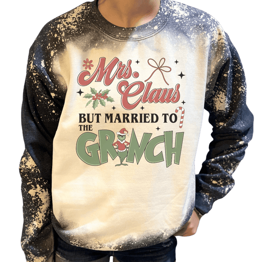 Married to The Grinch Bleached Sweatshirt