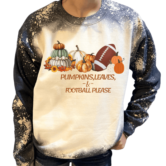 Pumpkins Leaves Football Please Sweatshirt