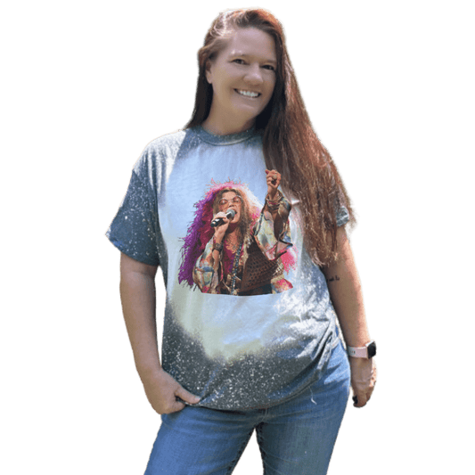 Janis Joplin Classic Retro Bleached T-Shirt