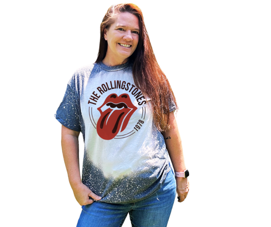 rolling stones bleached t-shirt