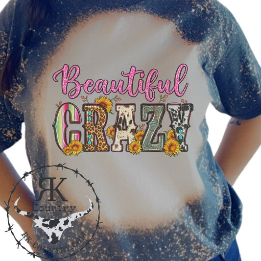 Beautiful Crazy Bleached Custom Made Music Inspired T-Shirt - Rkcountry Boutique