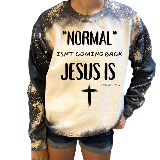 Normal Isn't Coming Back Jesus Is Christian Custom Sweatshirt - Rkcountry Boutique