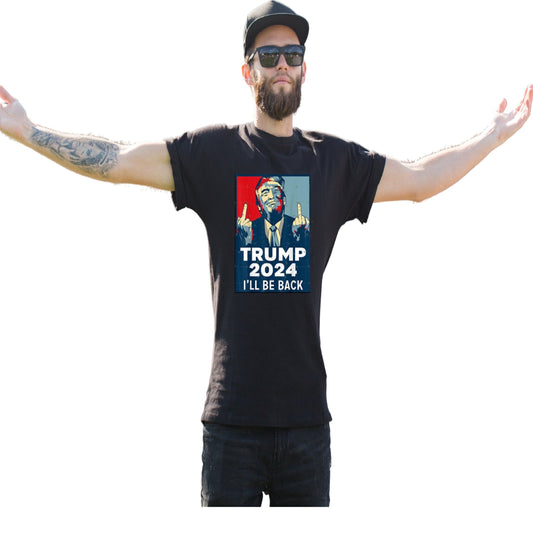 Trump 2024 I'll Be Back Black Unisex Adult T-Shirt - Rkcountry Boutique
